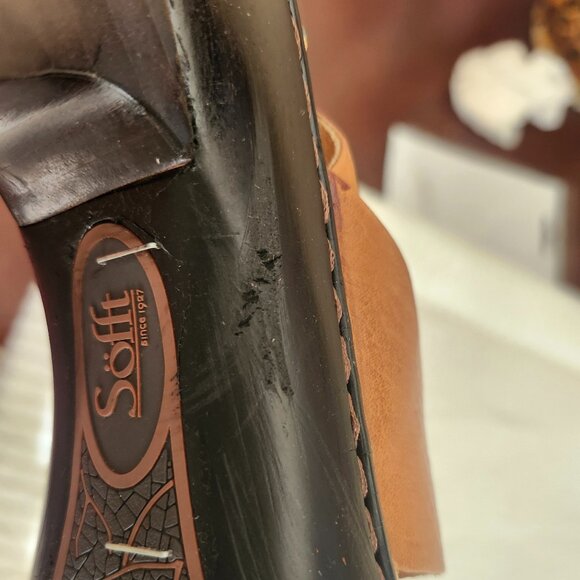 SOFFT Vintage-Style Brown Leather Strap Sandals- Size 6 - Picture 9 of 12